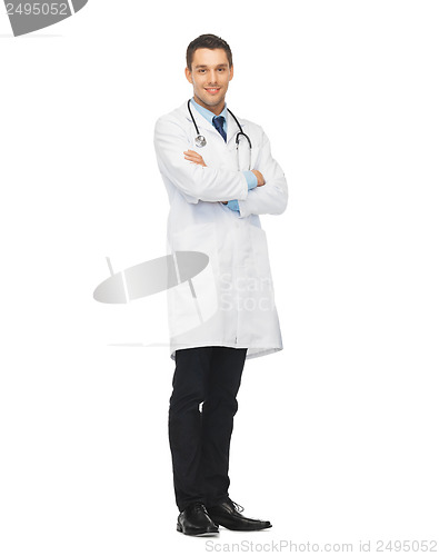 Image of young male doctor with stethoscope