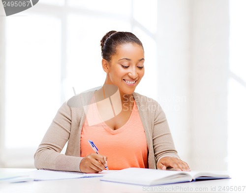 Image of international student studying in college