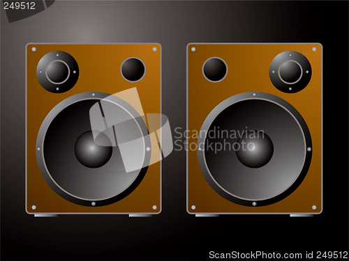 Image of golden speakers