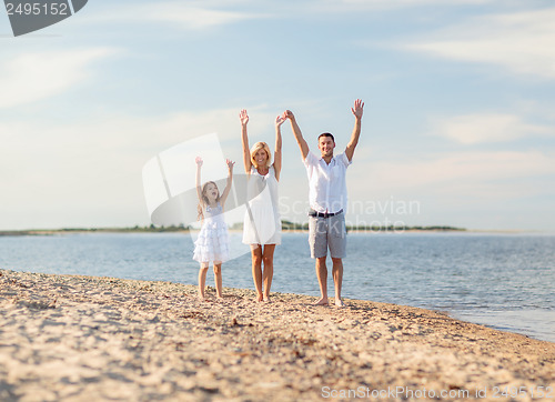 Image of happy family at the seaside