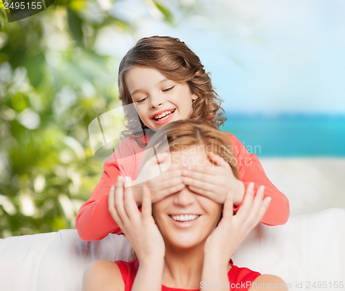 Image of happy mother and daughter
