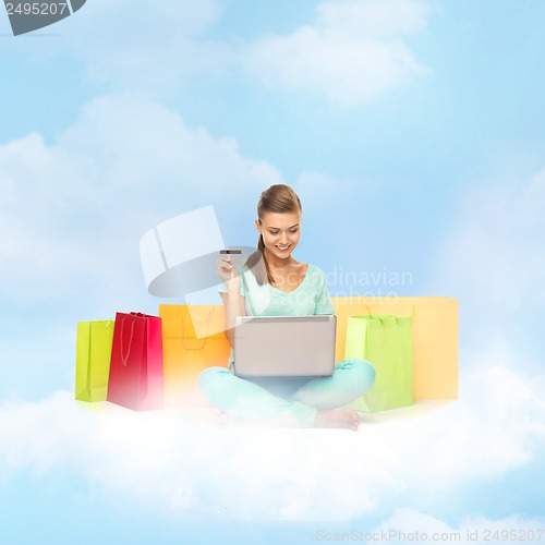 Image of woman doing internet shopping