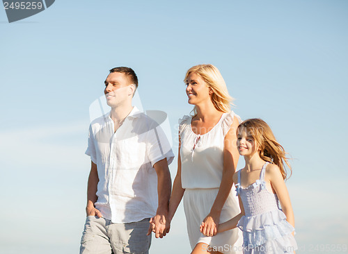 Image of happy family at the seaside