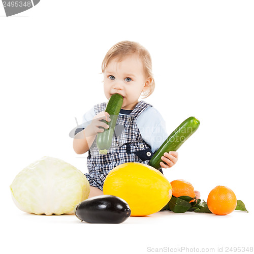 Image of toddler eating squash