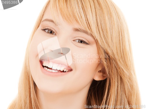 Image of face of beautiful teenage girl