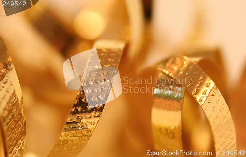 Image of Gold Ribbon Background