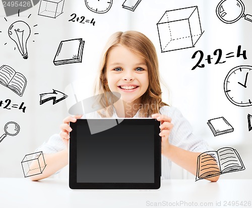 Image of girl with tablet pc at school
