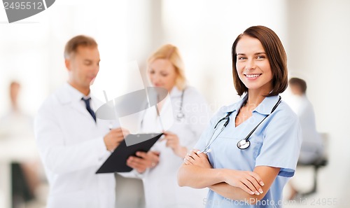 Image of group of doctors in hospital