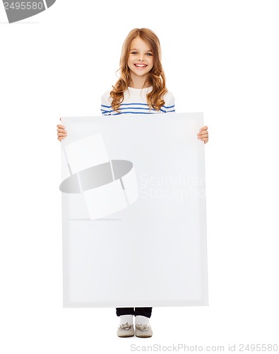Image of little girl with blank white board