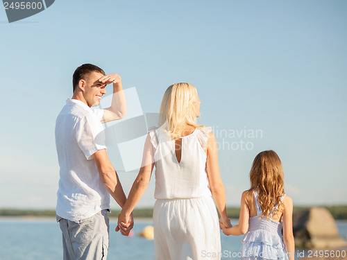 Image of happy family at the seaside