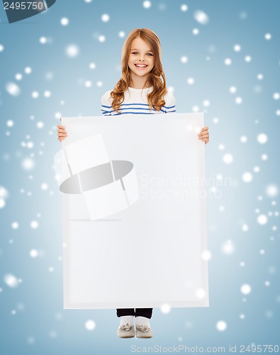 Image of little girl with blank white board