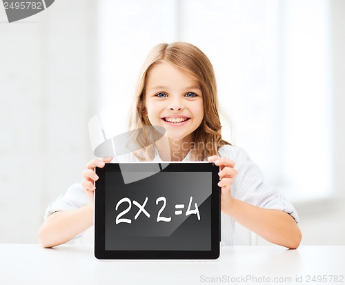 Image of girl with tablet pc at school