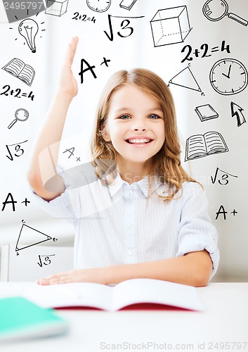 Image of student girl studying at school