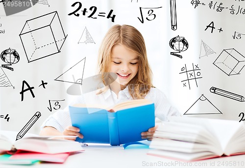Image of student girl studying at school
