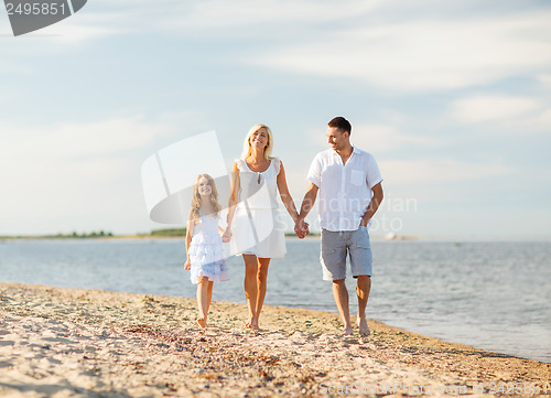 Image of happy family at the seaside