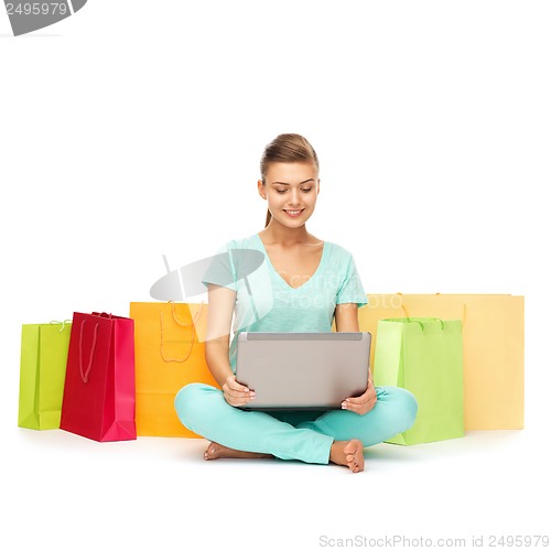 Image of woman doing internet shopping