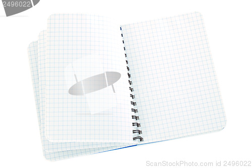 Image of Notebook blue checked flipped