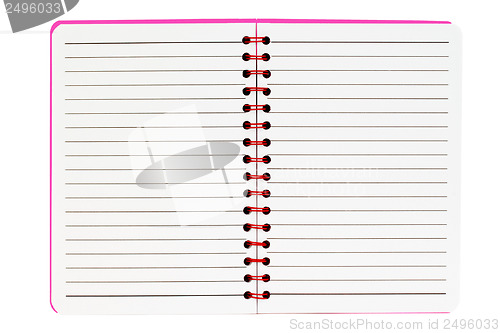 Image of Notebook red lined standing