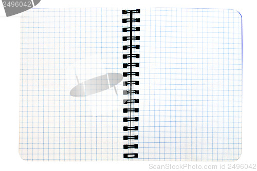 Image of Notebook blue checked standing