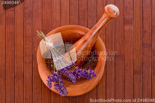 Image of Mortar with lavender