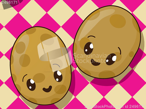 Image of Kawaii  potato icons