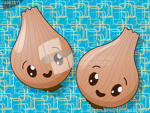 Image of Kawaii onion icons