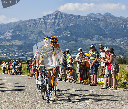 Image of The Cyclists Lieuwe Westra and Juan Jose Oroz