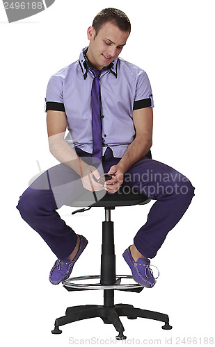 Image of Young Man on the Phone