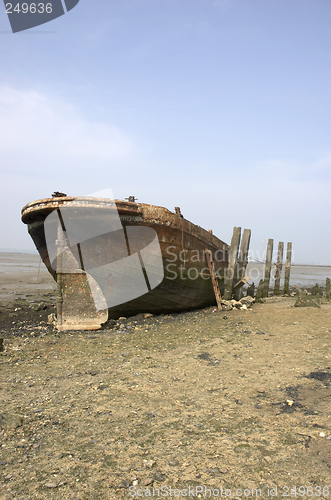 Image of Abandoned river barge