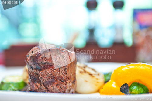 Image of beef meat and vegetable
