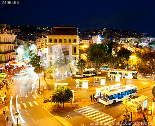 Image of Cannes at night