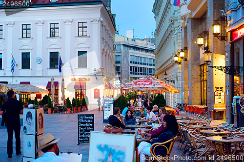 Image of Night life in Bratislava city center