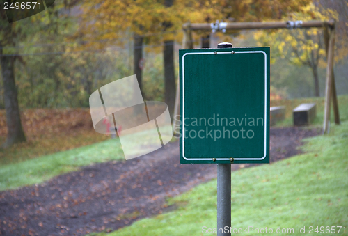 Image of autumn playground scenery