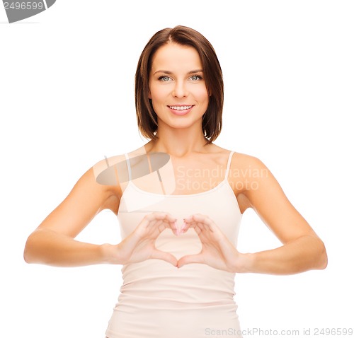 Image of woman forming heart shape
