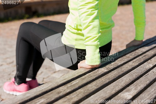 Image of woman doing sports outdoors