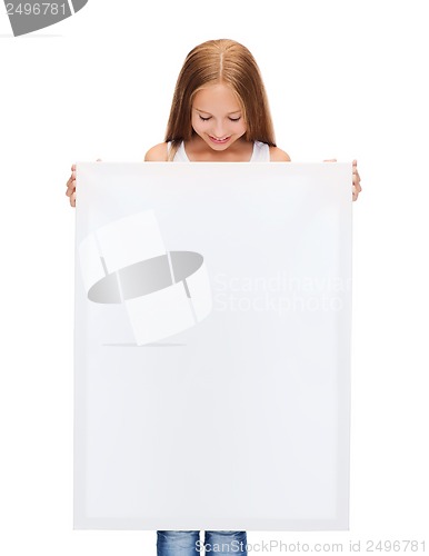 Image of little girl with blank white board