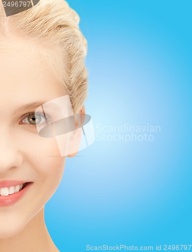 Image of face of beautiful teenage girl