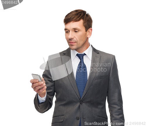 Image of buisnessman with smartphone