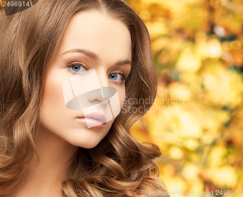 Image of beautiful woman with long hair