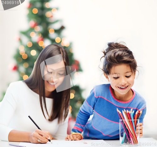 Image of mother and daughter drawing