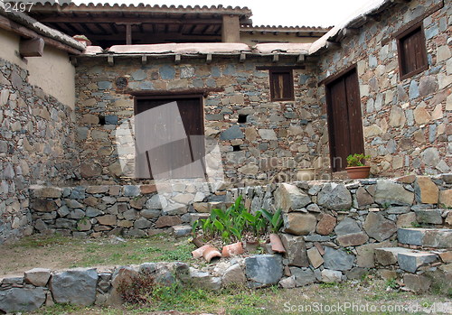 Image of Stone buildings. Fikardou. Cyprus