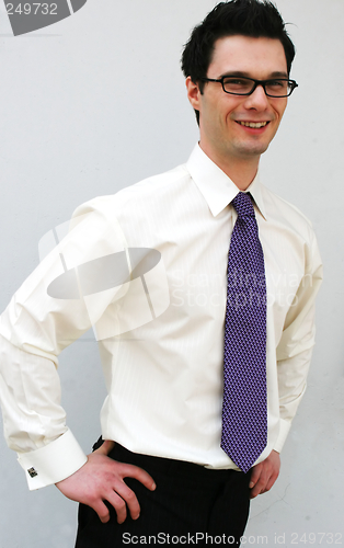 Image of Smiling young businessman