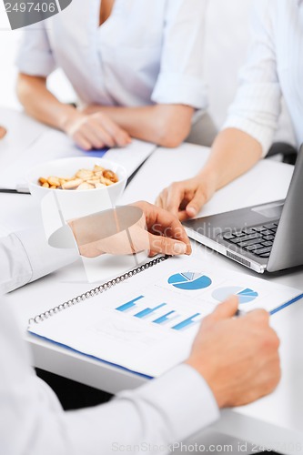 Image of business team having discussion in office