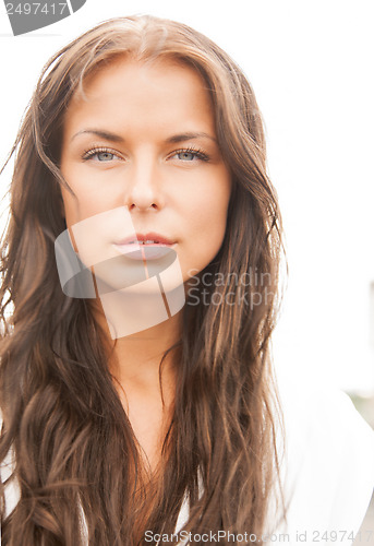 Image of beautiful woman with long hair