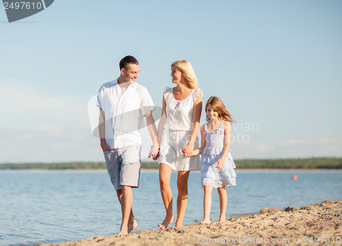 Image of happy family at the seaside