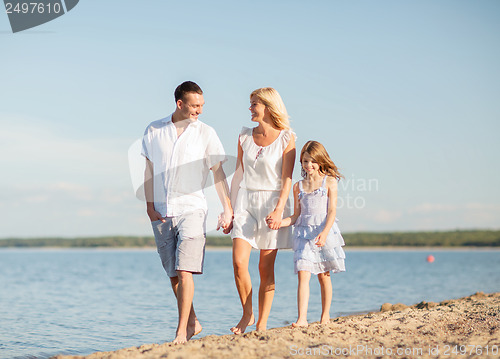 Image of happy family at the seaside