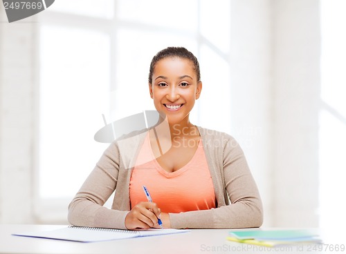 Image of international student studying in college