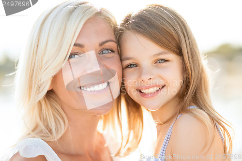 Image of happy mother and child girl