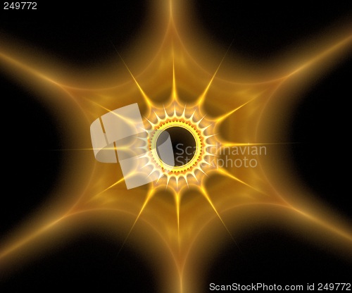 Image of Sunny fractal - yellow 3D sun