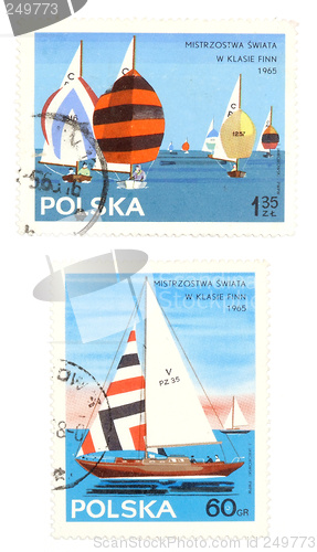 Image of Sailing - old postage stamps